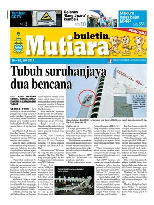 cover image of Buletin Mutiara 16-30 Jun 2013